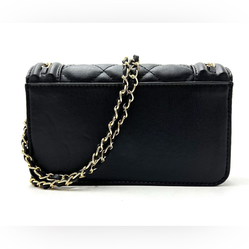 Valentino Orlandi Black Crossbody Bag with Gold Accents - Picture 3 of 6